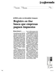 Registro on Une paguen impuestos
