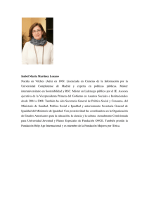 Currículum de Isabel M. Martínez Lozano