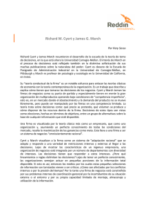 Teoría Conductual de la Firma: Cyert y March