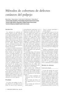 Métodos de cobertura de defectos cutáneos del pulpejo