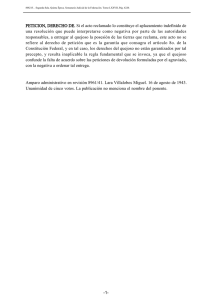 PETICION, DERECHO DE. Si el acto reclamado lo constituye el