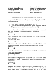 Protocolo de Recogida de Muestras de