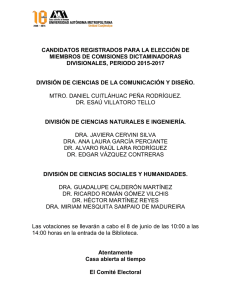 Candidatos Comisiones UAM 2015-2017