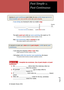 Past Simple vs. Past Continuous Worksheet