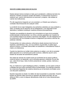 MOCIÓN SOBRE DERECHOS HUMANOS Desde siempre