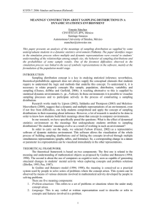 MEANINGS` CONSTRUCTION ABOUT SAMPLING