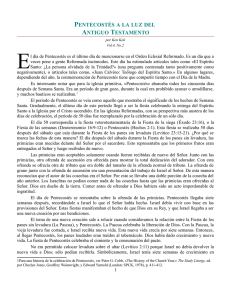 PENTECOSTÉS A LA LUZ DEL ANTIGUO TESTAMENTO