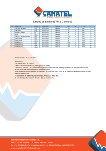 Relación de las 10 Licencias a Concurso y Características