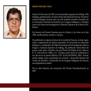 MARIO MOLINA CRUZ Nació el 19 de enero de 1955, en la