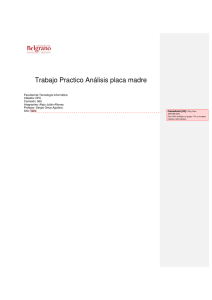 Trabajo Practico Análisis placa madre
