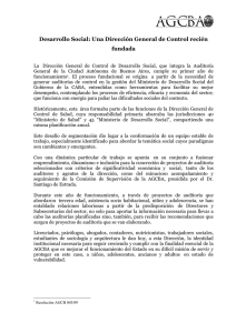 Desarrollo Social: Una Dirección General de Control recién fundada