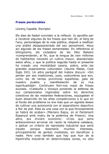 Frases perdurables Llorenç Capellà. Escriptor Els dies de Nadal