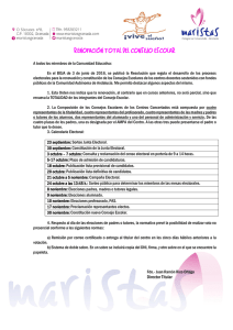 RENOVACIÓN TOTAL DEL CONSEJO ESCOLAR