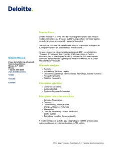 Deloitte México Nuestra firma Oferta de servicios Principales