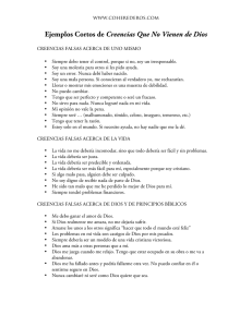 Lista de Creencias Falsas y Oraciones de Ministración
