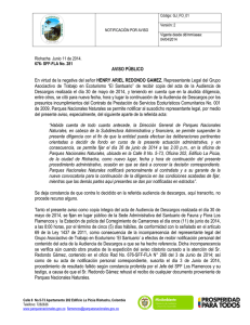 AVISO PÚBLICO En virtud de la negativa del señor HENRY ARIEL