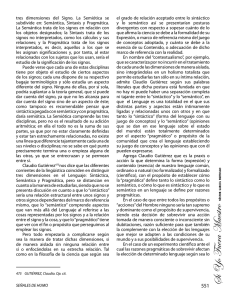 Semántica, Sintaxis y Pragmática. La Semántica trata de los signos