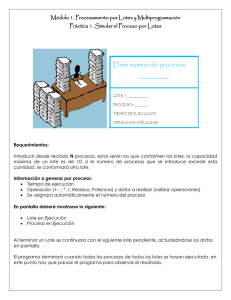 Módulo 1. Procesamiento por Lotes y Multiprogramación Práctica 1