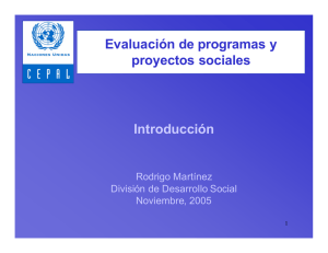 Evaluación de programas y proyectos sociales