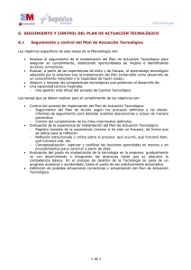 6. SEGUIMIENTO Y CONTROL DEL PLAN DE ACTUACIÓN