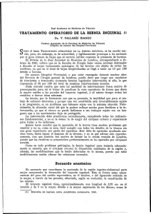Tratamiento Operatorio de la Hernia Inguinal: Artículo Médico
