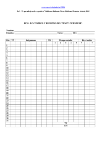 Hoja de Registro de Tiempo de Estudio: Rastrea tus Horas