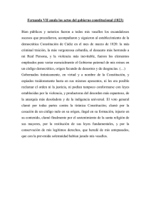 Fernando VII anula la Constitución de Cádiz en 1823