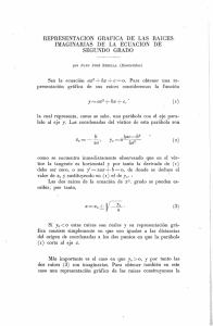 representacion grafica de las raices. imaginarias de la ecuacion de