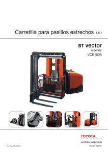 Carretilla para pasillos estrechos 1.5 t
