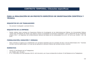 C. Temp. de la realizacion de un proyecto especifico de
