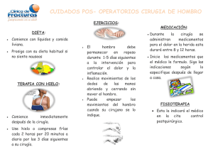 CUIDADOS POS- OPERATORIOS CIRUGIA DE HOMBRO