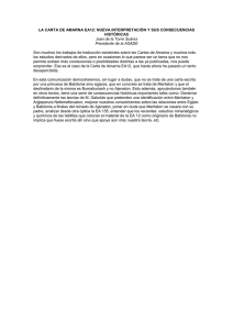 LA CARTA DE AMARNA EA12: NUEVA INTERPRETACIÓN Y SUS