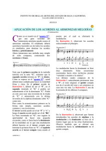 Aplicación de los acordes al armonizar melodías