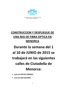 Carrers tallats des del dia 1 fins el dia 10 de juny