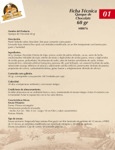 Ficha Tecnica queque de chocolate
