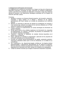 Subgerencia de Proyectos de Innovación