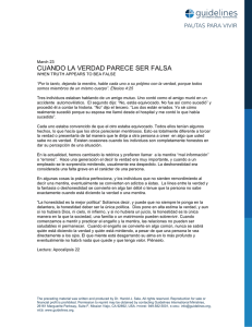 cuando la verdad parece ser falsa - Guidelines International Ministries
