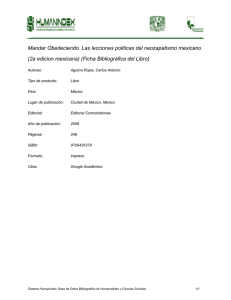 Mandar Obedeciendo. Las lecciones politicas del