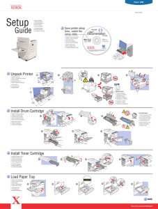 Unpack Printer Install Drum Cartridge Install Toner Cartridge Load
