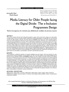 Media Literacy for Older People facing the Digital Divide: The e