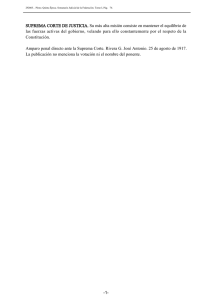 SUPREMA CORTE DE JUSTICIA. Su más alta misión consiste en