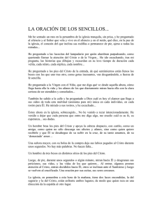 la oración de los sencillos
