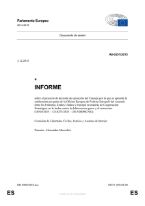 INFORME sobre el proyecto de decisión de ejecución del Consejo