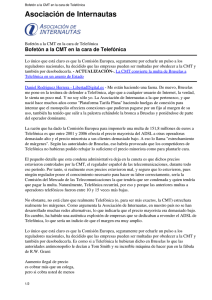 Bofetón a la CMT en la cara de Telefónica