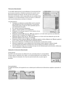 Tolerancias dimensionales La inevitable imprecisión de los
