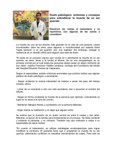 Duelo patológico - Hospital Dr. Eduardo Pereira