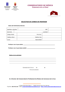 Impreso para la solicitud de cambio de profesor
