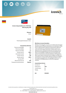 Inversor string monofásico de 1,2 kW AC Nom SMA