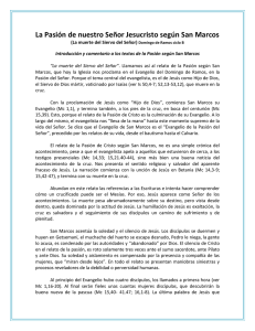 La Pasión de nuestro Señor Jesucristo según San Marcos
