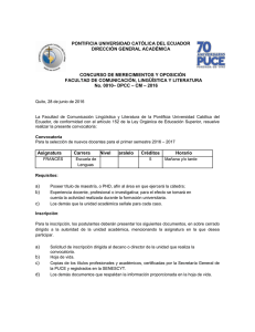 pontificia universidad católica del ecuador dirección general